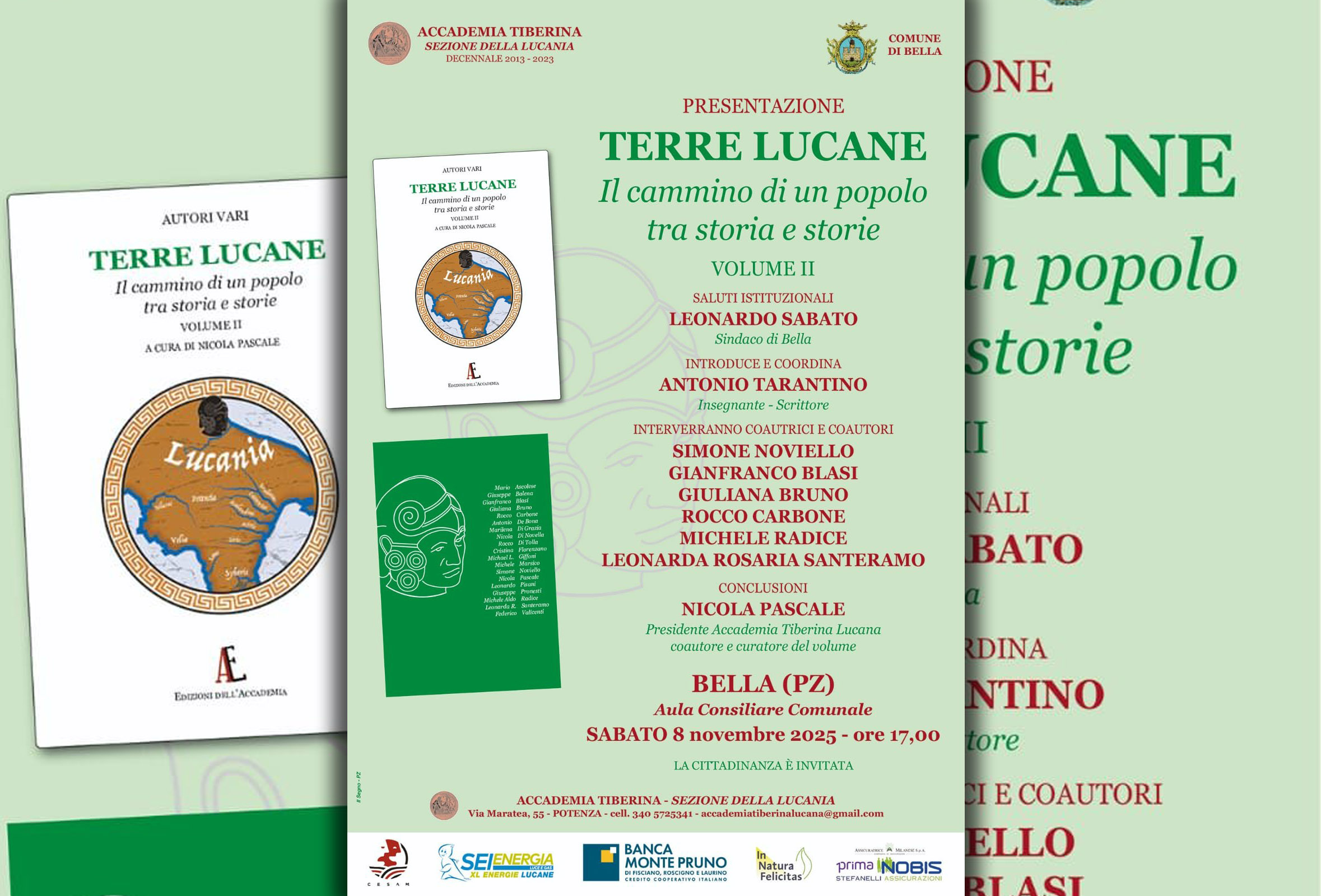 A BELLA LA PRESENTAZIONE DEL LIBRO “TERRE LUCANE: IL CAMMINO DI UN POPOLO TRA STORIA E STORIE”